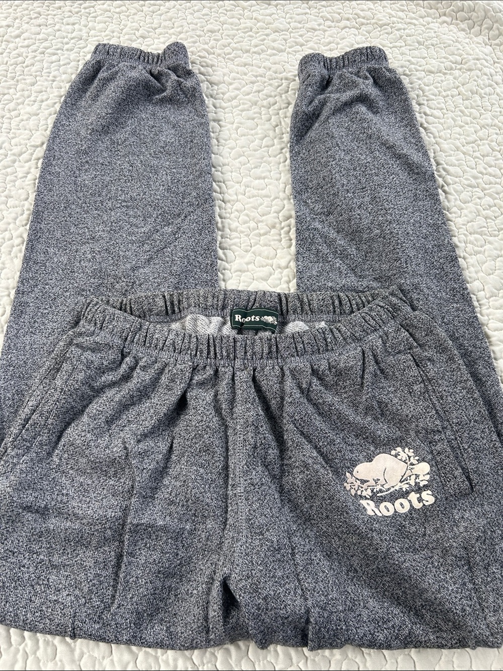 Roots Women’s Gray Heather Joggers with Logo